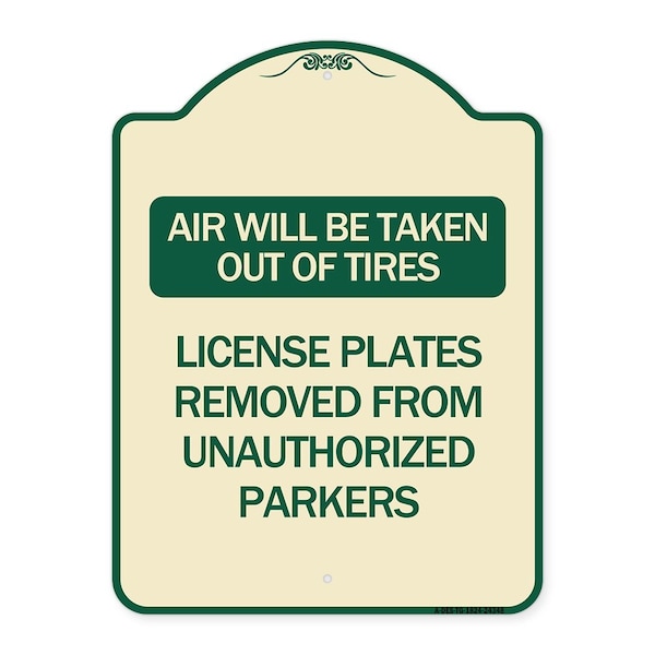 Signmission Air Will Be Taken Out of Tires License Plates Removed from Unauthorized Parkers, A-DES-TG-1824-24348 A-DES-TG-1824-24348 - main